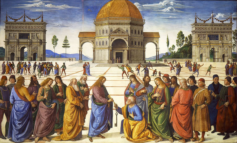 A work by Perugino inside the Sistine Chapel