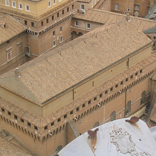 The Sistine Chapel seen from above